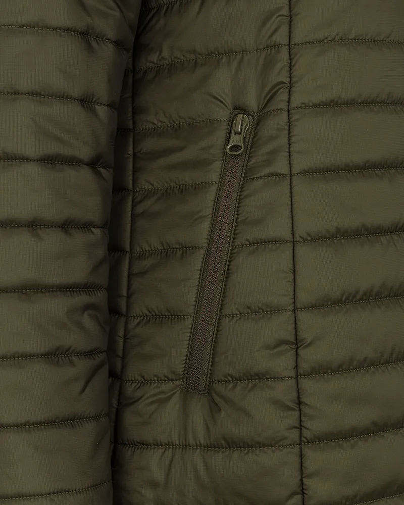 Hoggs Of Fife Kingston Ladies Hooded Jacket - Olive/Merlot-5