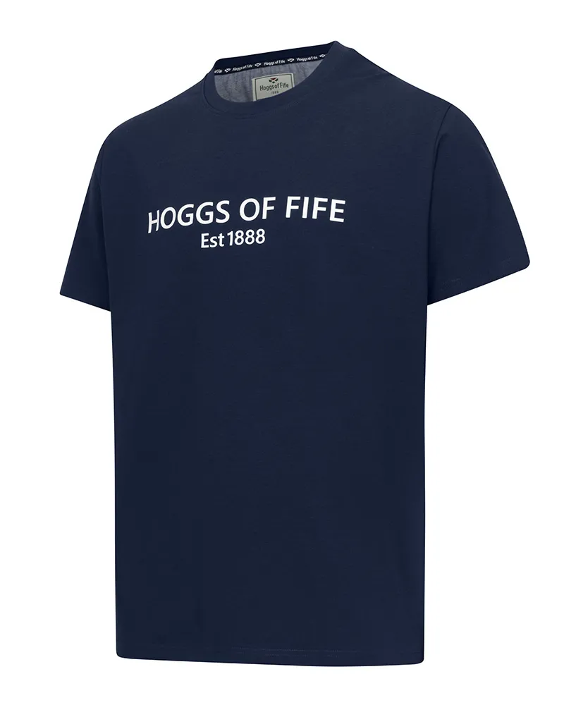 Hoggs Of Fife Canonbie Printed T-Shirt - Navy