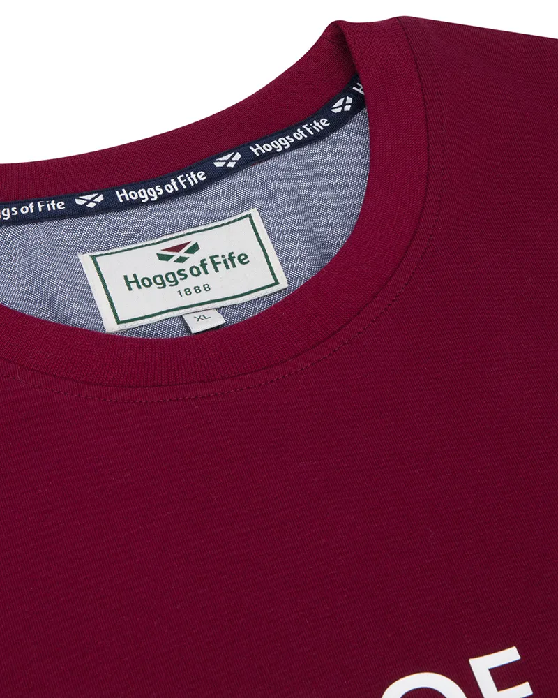 Hoggs Of Fife Canonbie Printed T-Shirt - Burgundy-3
