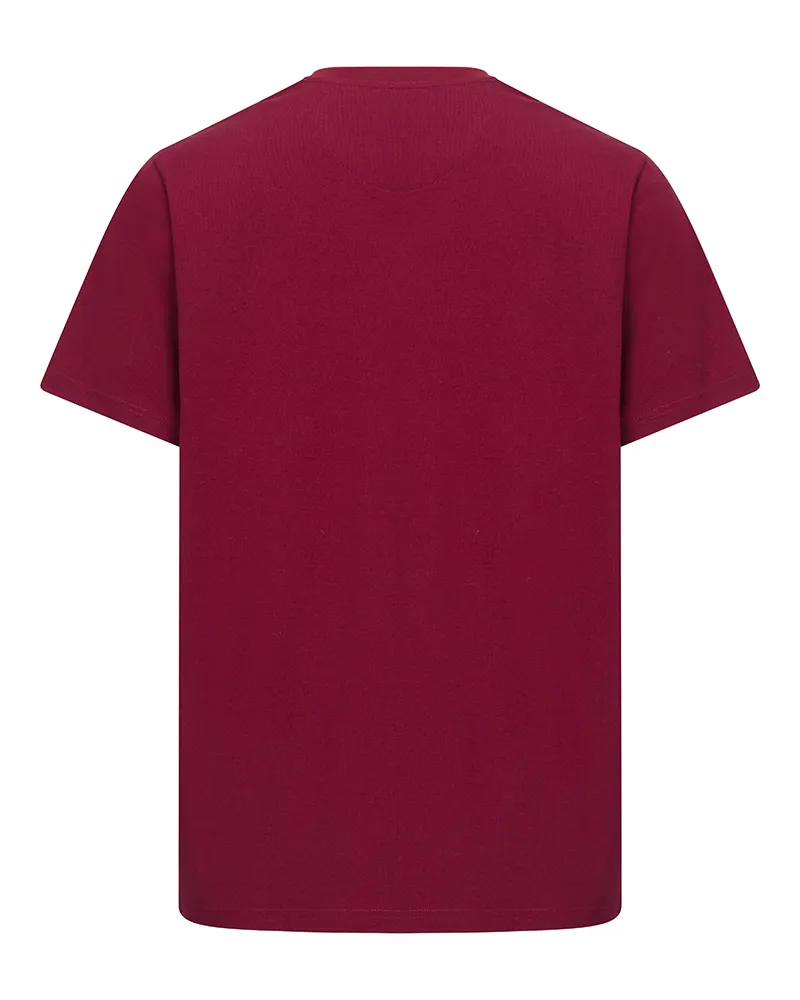 Hoggs Of Fife Canonbie Printed T-Shirt - Burgundy-2