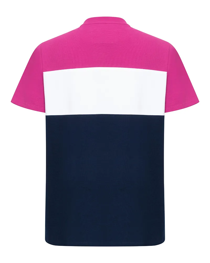Hoggs Of Fife Darcie Colour Block T-Shirt - Berry/White/Navy-2