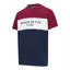 Hoggs Of Fife Dalbeattie Colour Block T-Shirt - Burgundy/White/Navy