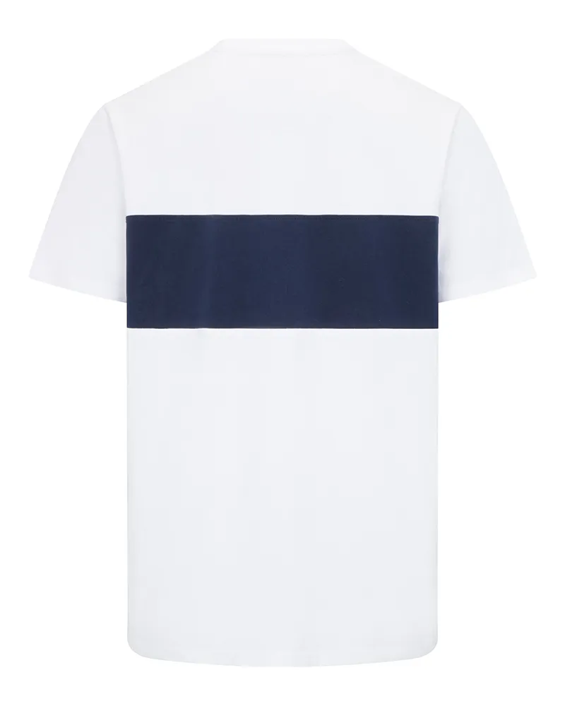 Hoggs Of Fife Dalbeattie Colour Block T-Shirt - White/Navy/White-2