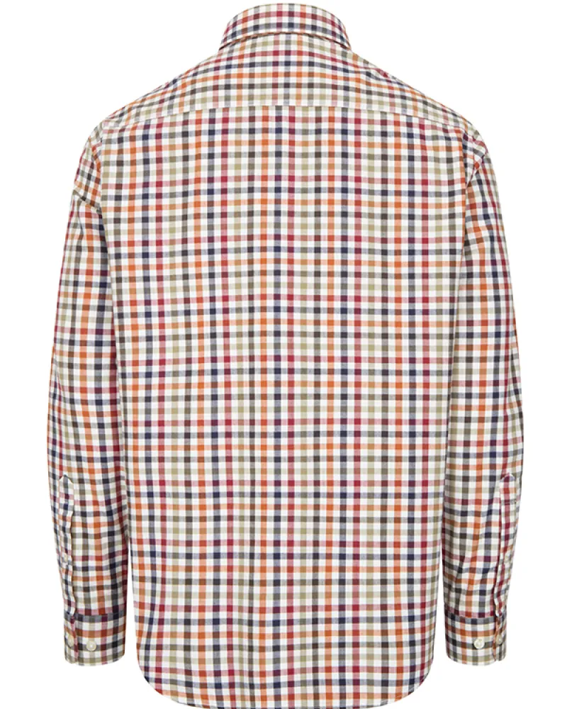 Hoggs Of Fife Douglas Twill Shirt Rust/ Olive-2