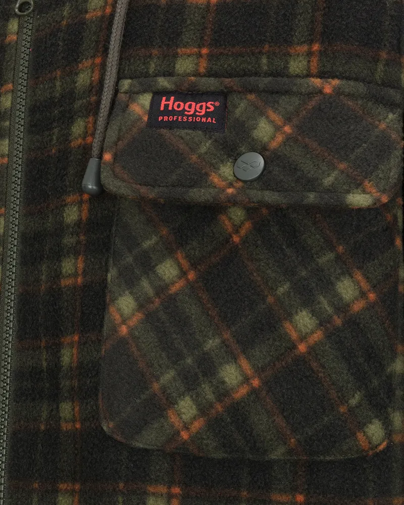 Hoggs Of Fife Caithness Hooded Fleece Shacket - Green-2