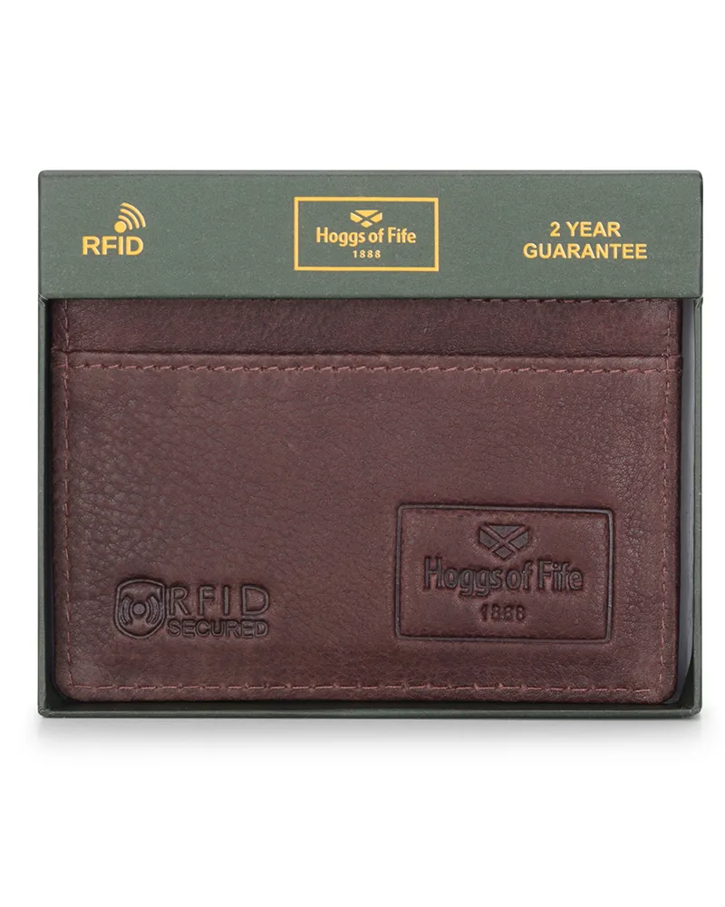 Hoggs Of Fife Monarch Leather Credit Card Holder - Conker-2