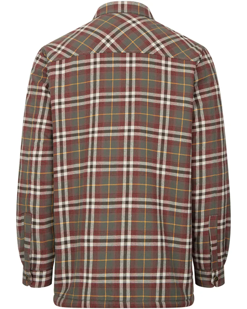 Hoggs Of Fife Brunton Fleece Shacket - Rust Check-2