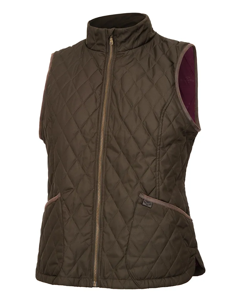 Hoggs Of Fife Ladybank Quilted Gilet - Forest Green