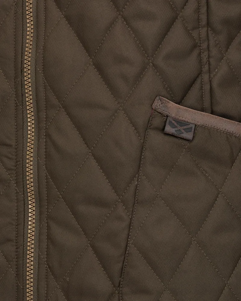 Hoggs Of Fife Ladybank Quilted Gilet - Forest Green-2