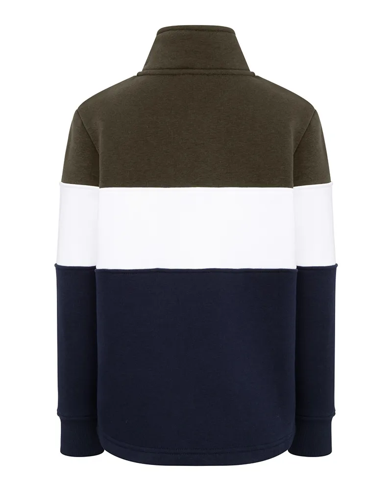 Hoggs Of Fife Dumfries 1888 Junior 1/4 Zip Sweatshirt - Forest/White/Navy-1