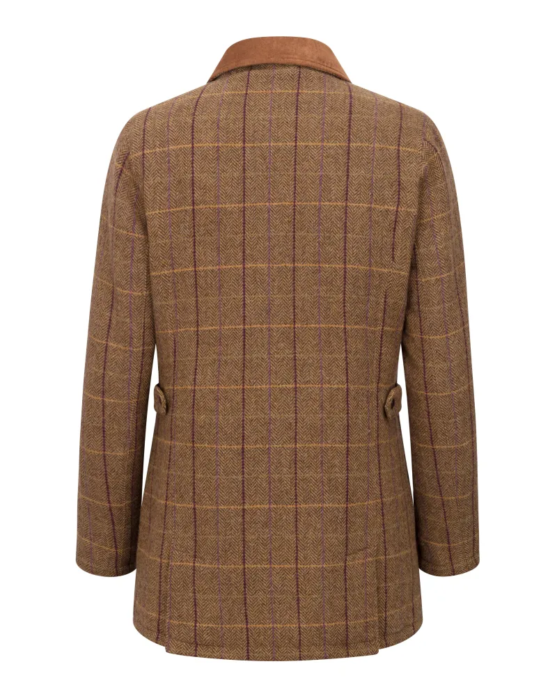 Hoggs Of Fife Eden Technical Tweed Field Coat - Bracken/ Blackberry-1