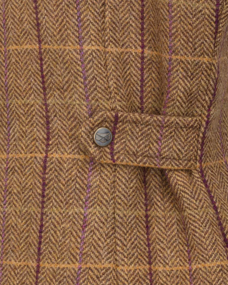Hoggs Of Fife Eden Technical Tweed Field Coat - Bracken/ Blackberry-2