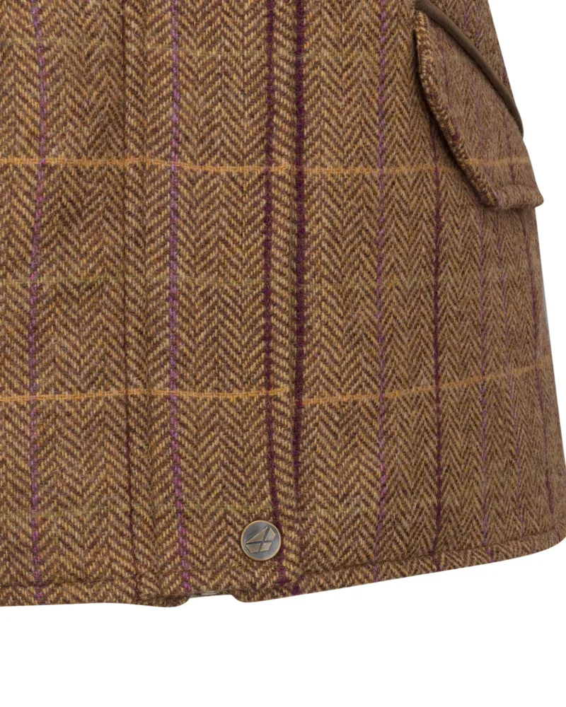 Hoggs Of Fife Eden Technical Tweed Gilet - Bracken/ Blackberry-2