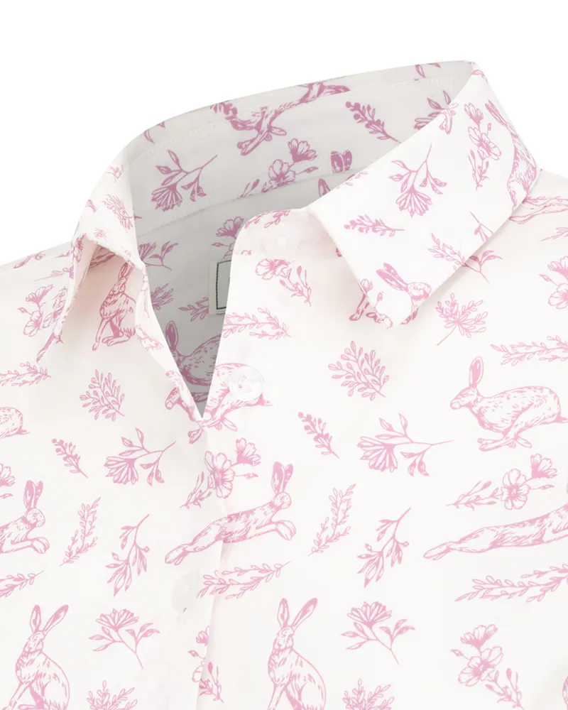 Hoggs Of Fife Hare Ladies Print Shirt - Pink-1