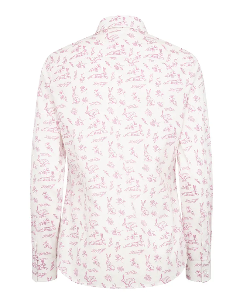 Hoggs Of Fife Hare Ladies Print Shirt - Pink-2