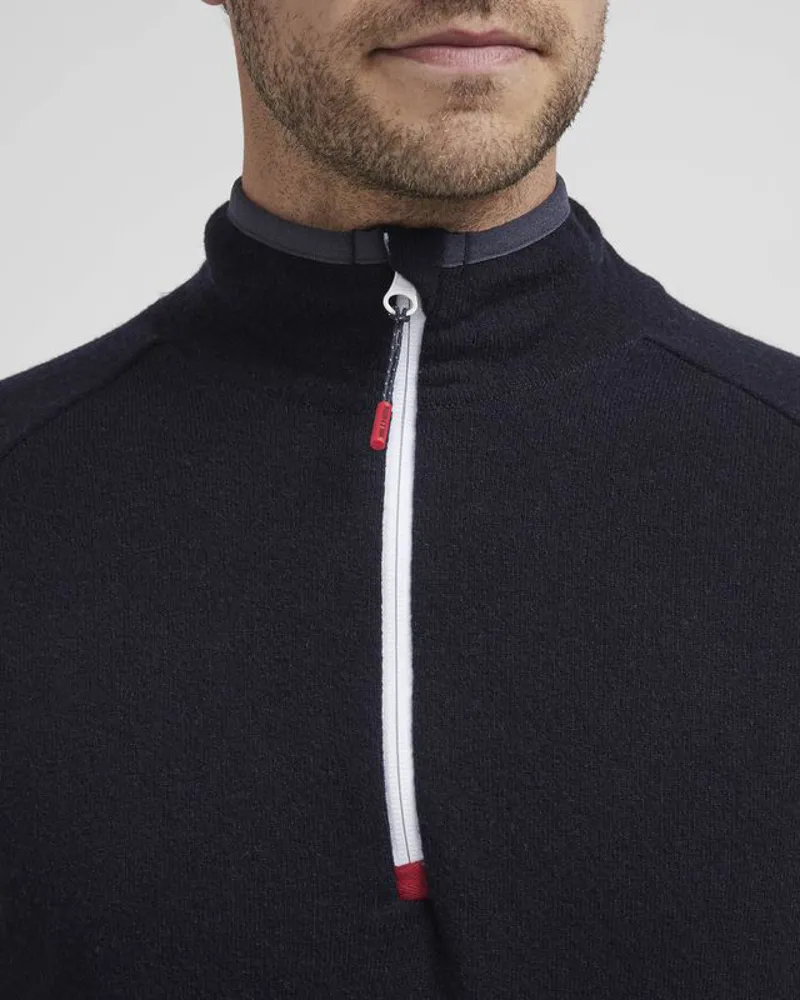 Holebrook Bengt T-Neck Windproof Jumper - Navy-2