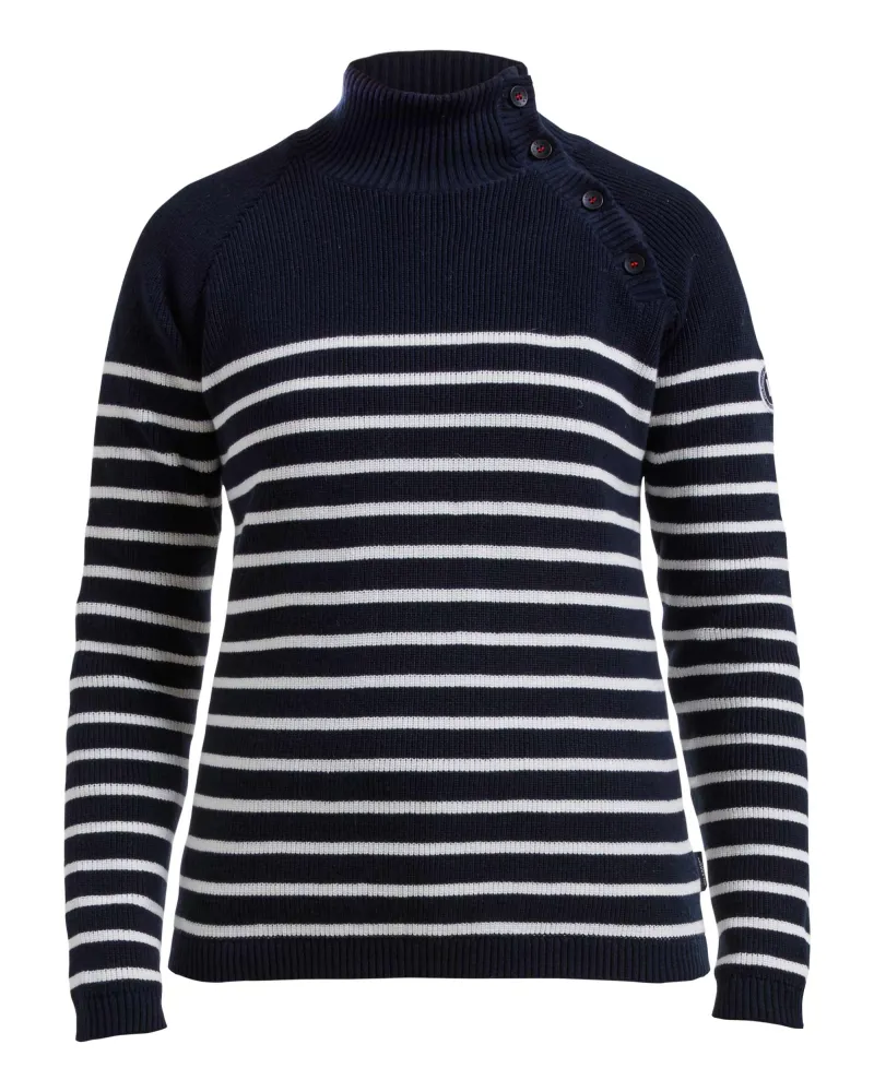Holebrook Charlotte Windproof Jumper - Navy/Off White-1