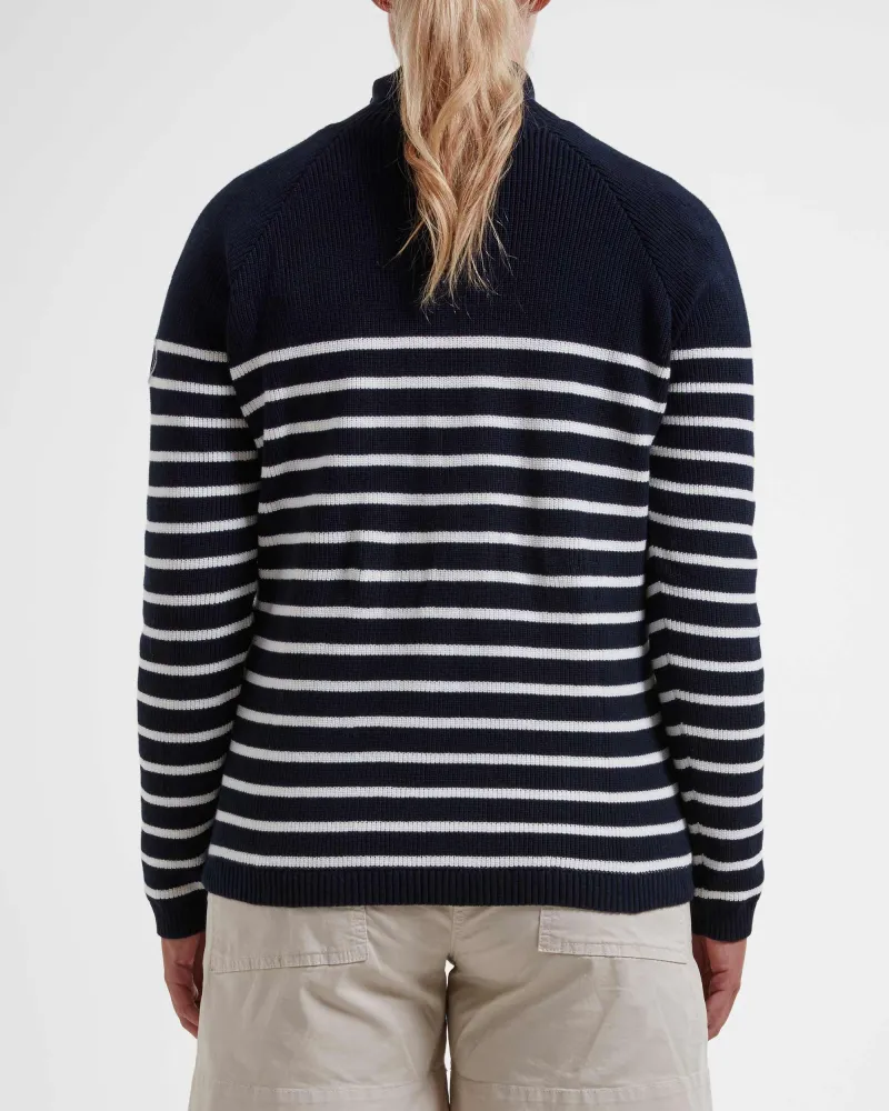 Holebrook Charlotte Windproof Jumper - Navy/Off White-2