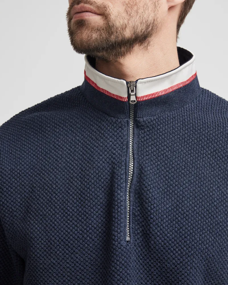 Holebrook Classic Windproof Sweater - Navy Melange SIZES XL + XXL ONLY-4