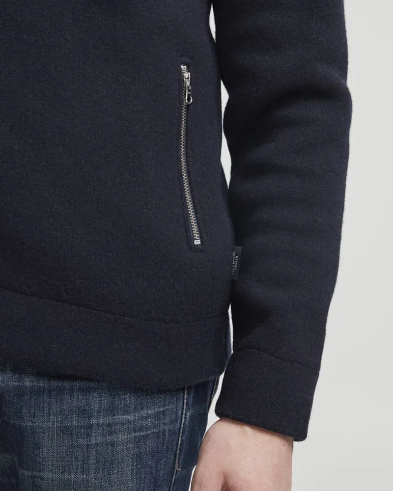 Holebrook Mans Windproof Zip Sweater - Navy-3