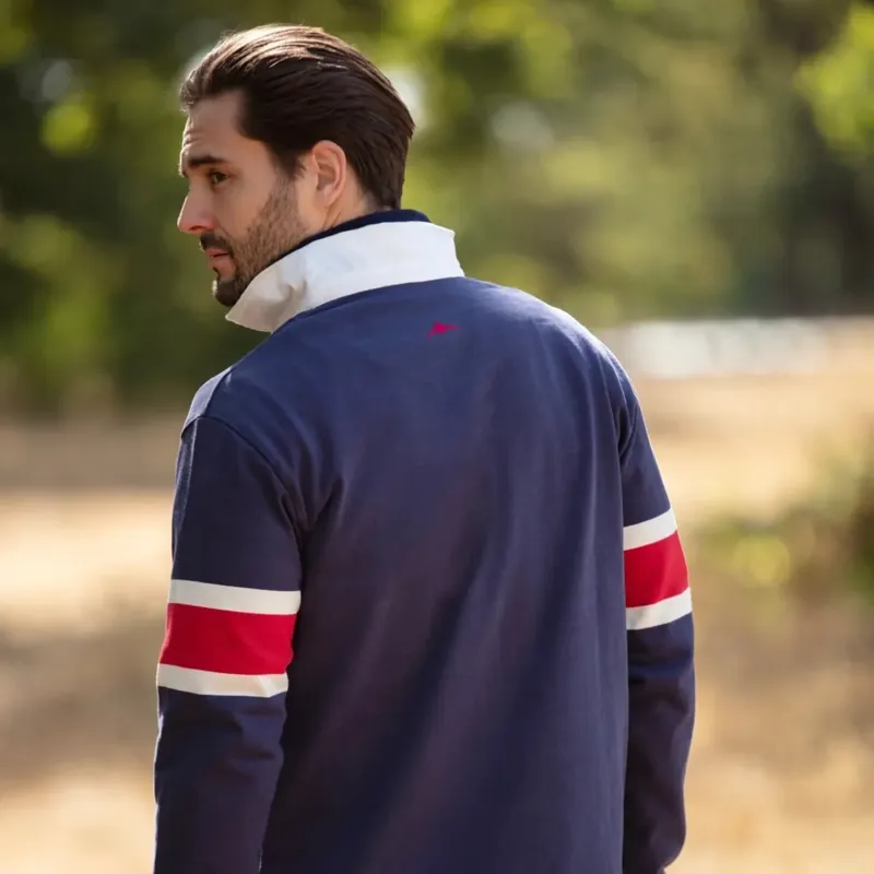 Bullwren Hooped Rugby Navy/ Chilli-1