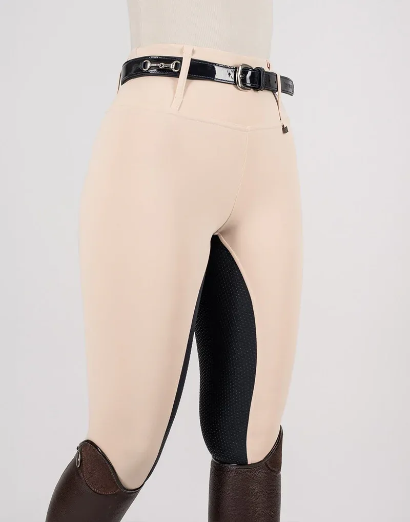 Horzehoods Lightweight Competition Leggings -  Vanilla / Navy Seat-6