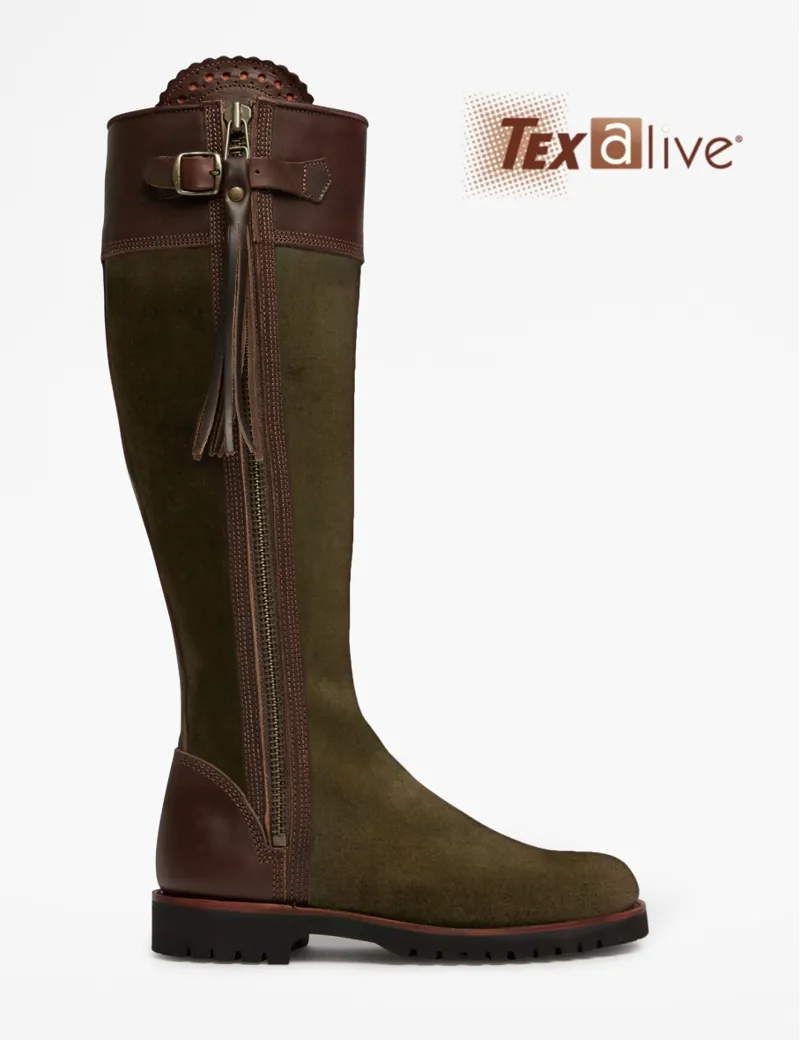 Penelope Chilvers Inclement Long Tassle Boot - Seaweed/ Conker-1