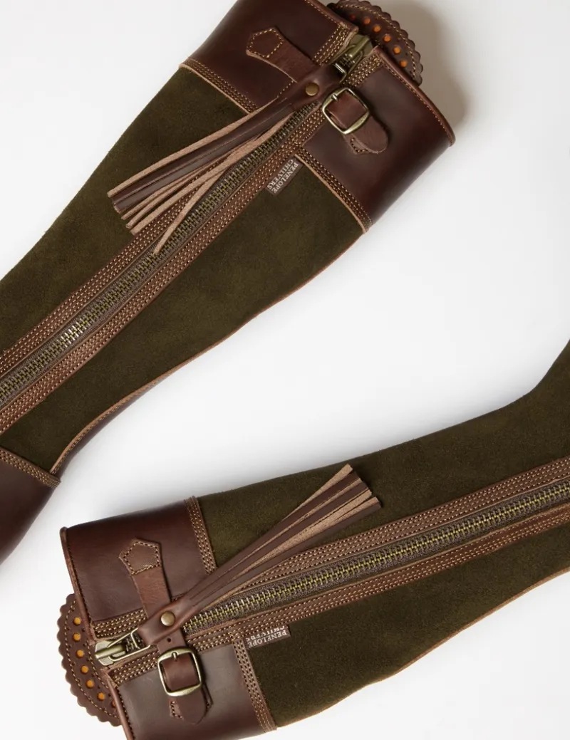 Penelope Chilvers Inclement Long Tassle Boot - Seaweed/ Conker-5