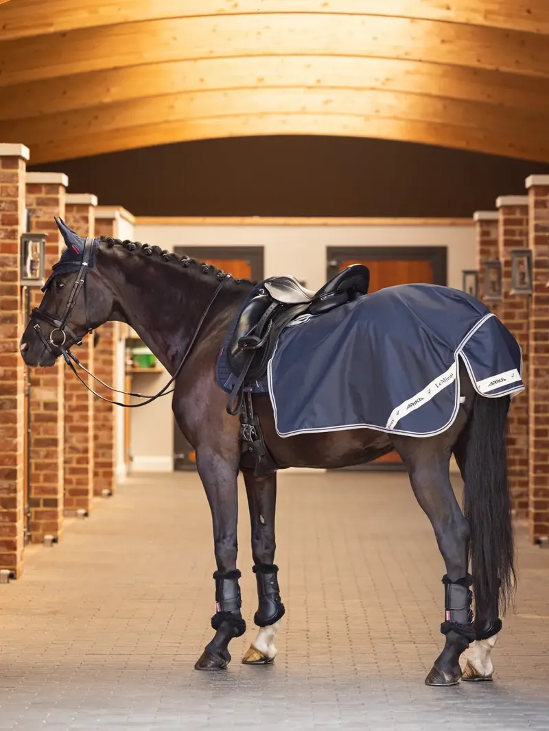 LeMieux Waterproof Exercise Quarter Sheet - Navy-1