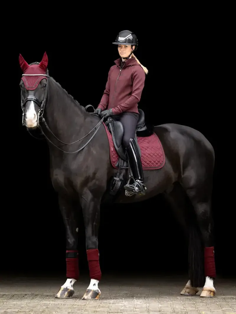LeMieux Crystal Suede Dressage Pad - Burgundy-2