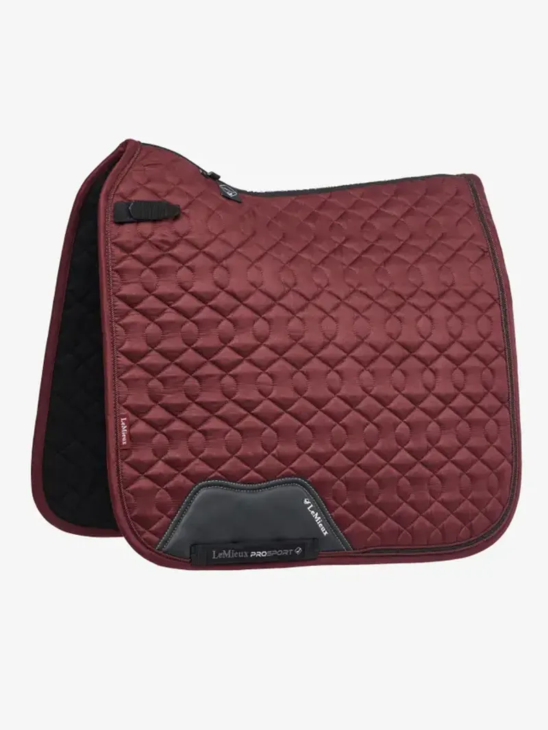 LeMieux Crystal Suede Dressage Pad - Burgundy