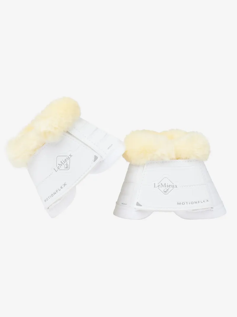 LeMieux Motionflex Over Reach Boot Fur Edge - White