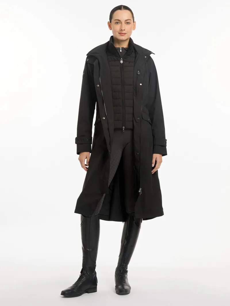 LeMieux Amelie Waterproof Lightweight Riding Coat - Black-4