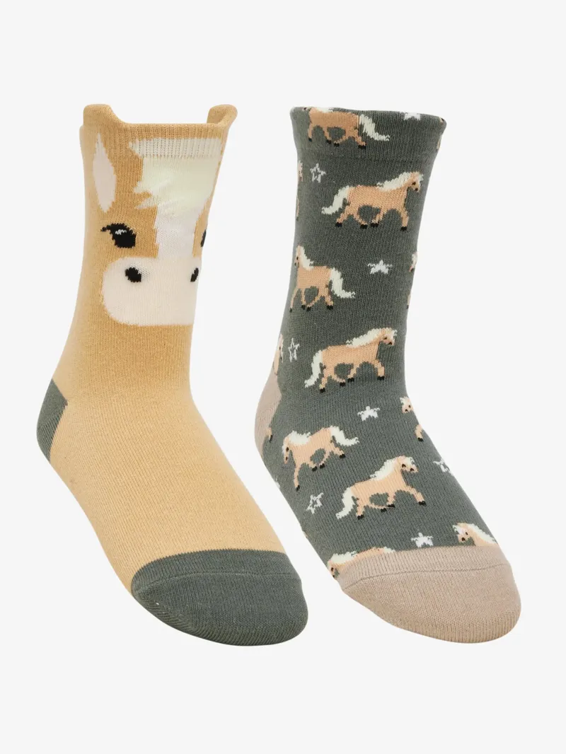 LeMieux Mini Character Socks 2 Pack - Rosemary