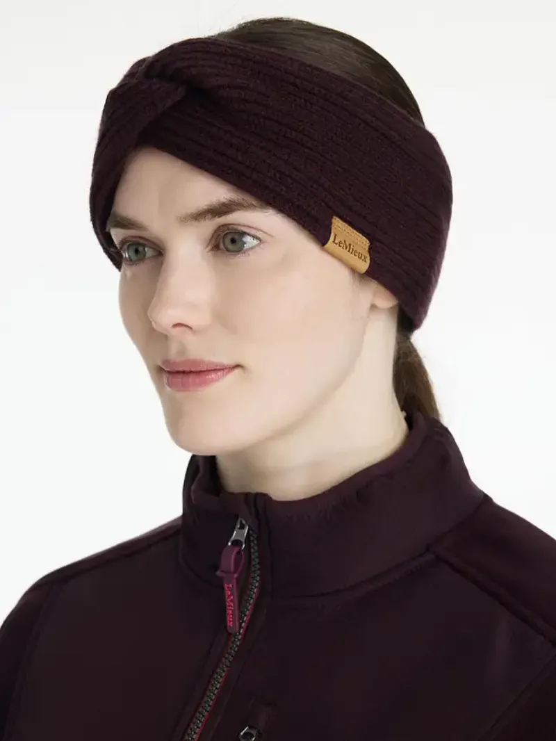 LeMieux Clara Rib Knot Headband - Damson