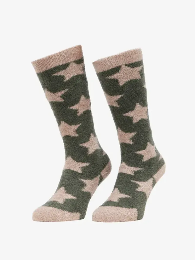 LeMieux Sasha Star Fluffies Socks - Almond