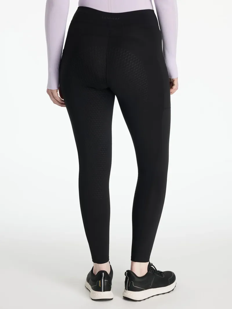 LeMieux Natalie Brushed Pull On Breeches - Black-2