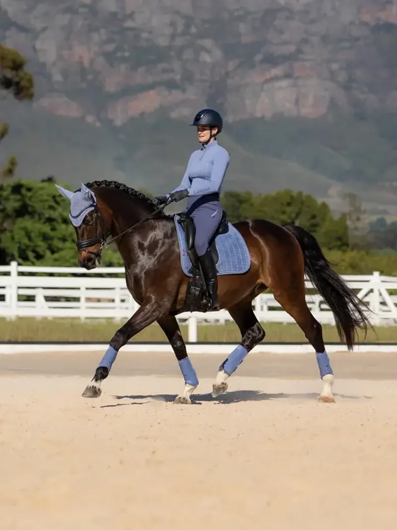 LeMieux Suede Dressage Square - Powder Blue-3