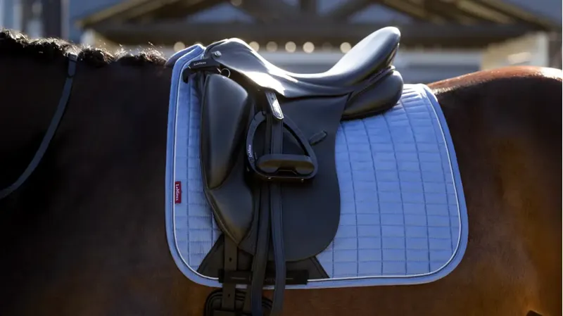 LeMieux Suede Dressage Square - Powder Blue-1