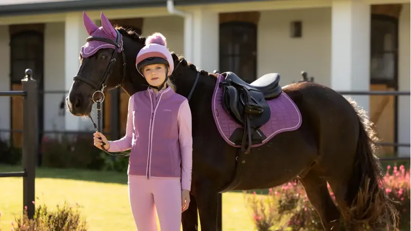 LeMieux Suede GP Square - Mallow-1