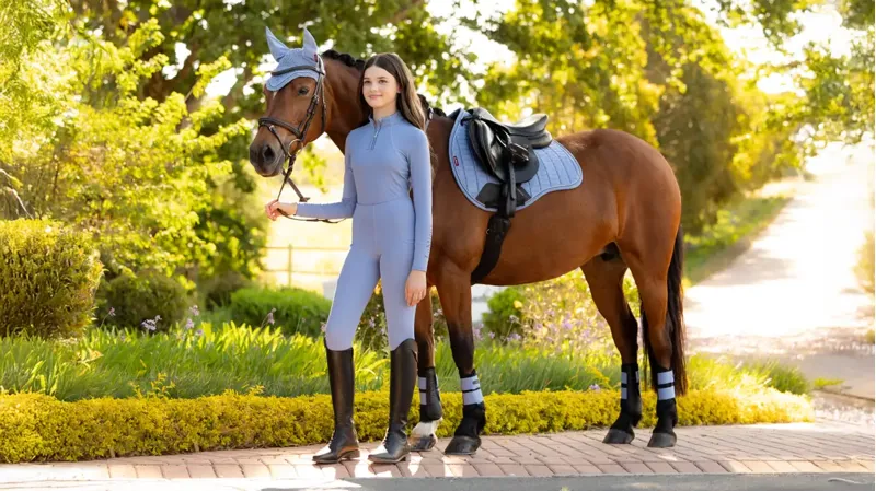 LeMieux Suede GP Square - Powder Blue-1