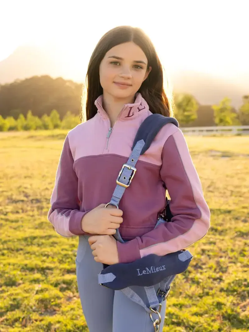 LeMieux Young Rider Cropped Kate Quarter Zip - Mallow-4