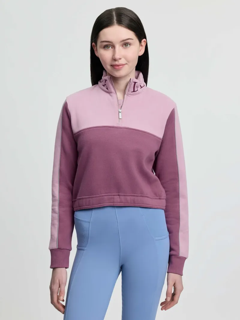 LeMieux Young Rider Cropped Kate Quarter Zip - Mallow