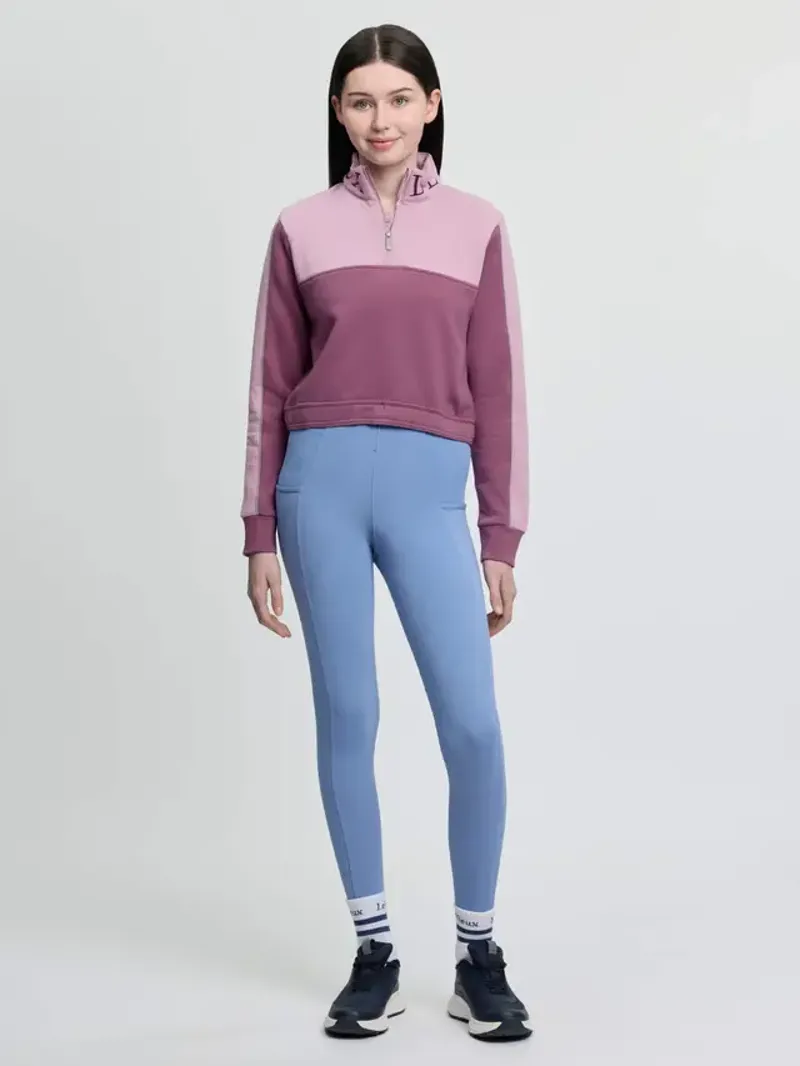 LeMieux Young Rider Cropped Kate Quarter Zip - Mallow-2