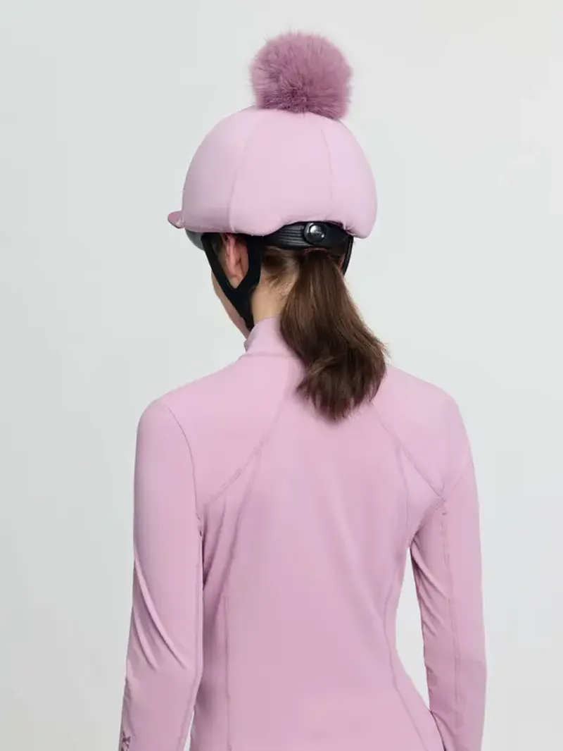 LeMieux Classique Pom Hat Silk - Fondant-3