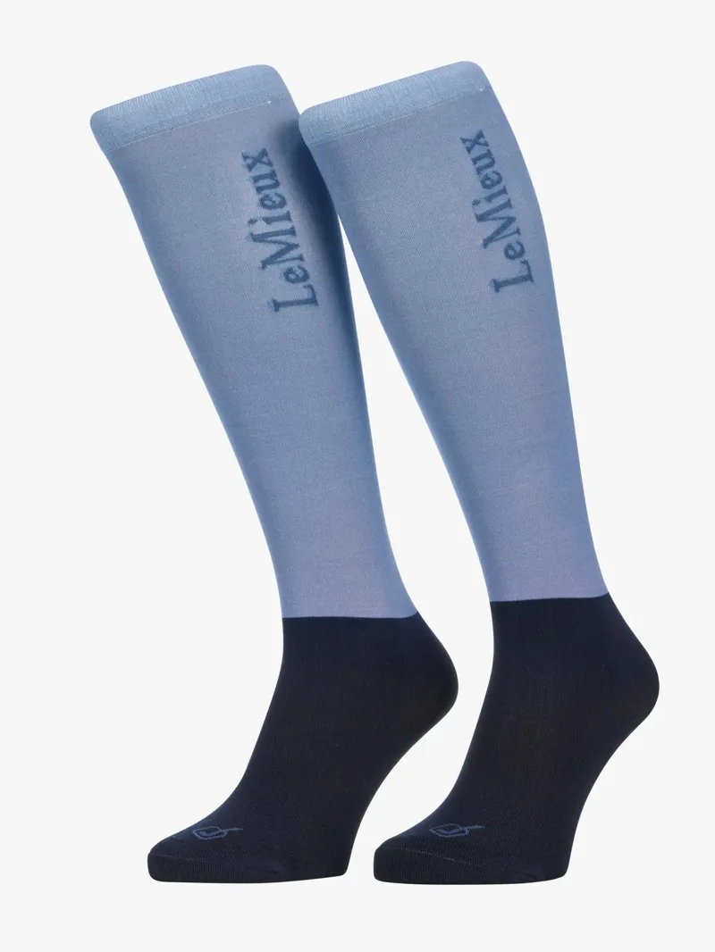 LeMieux Competition Socks 2 Pack - Powder Blue