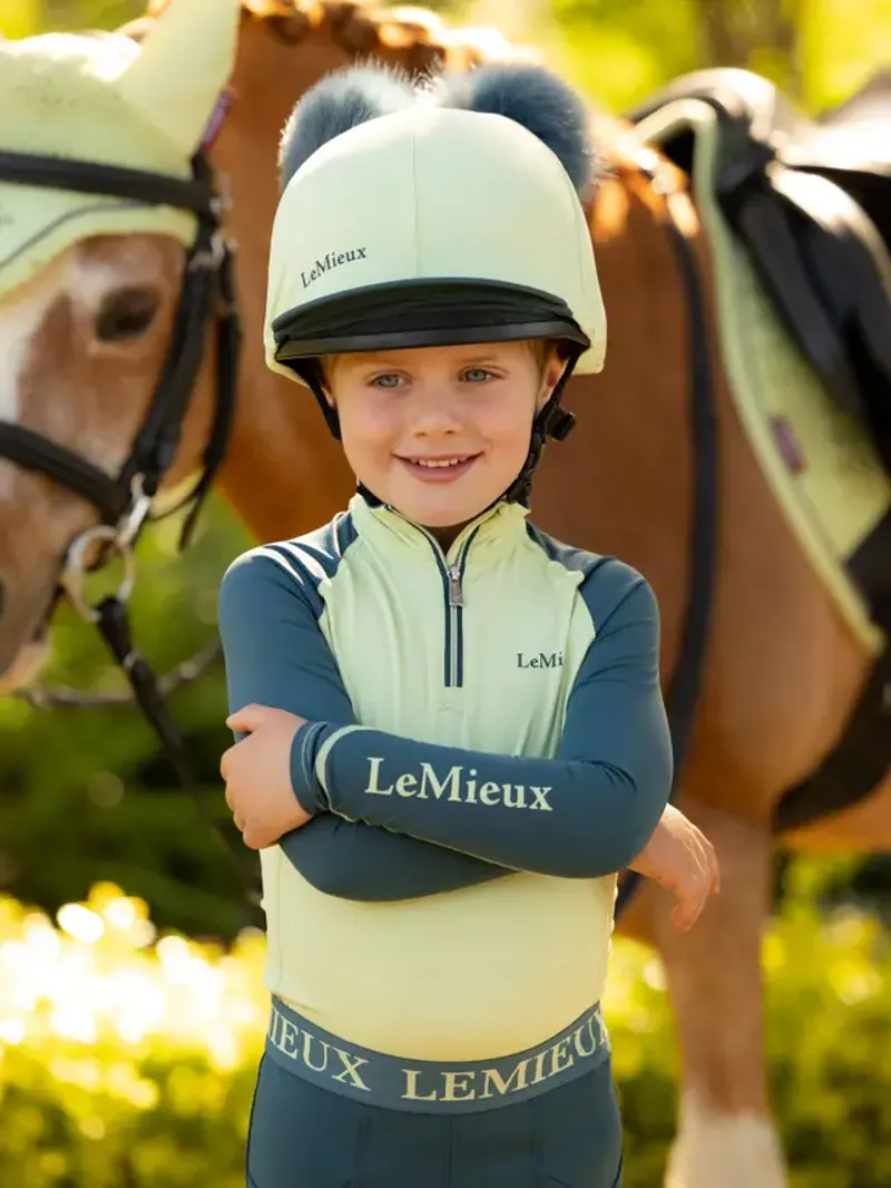 LeMieux Mini Double Pom Hat Silk - Macaron-4