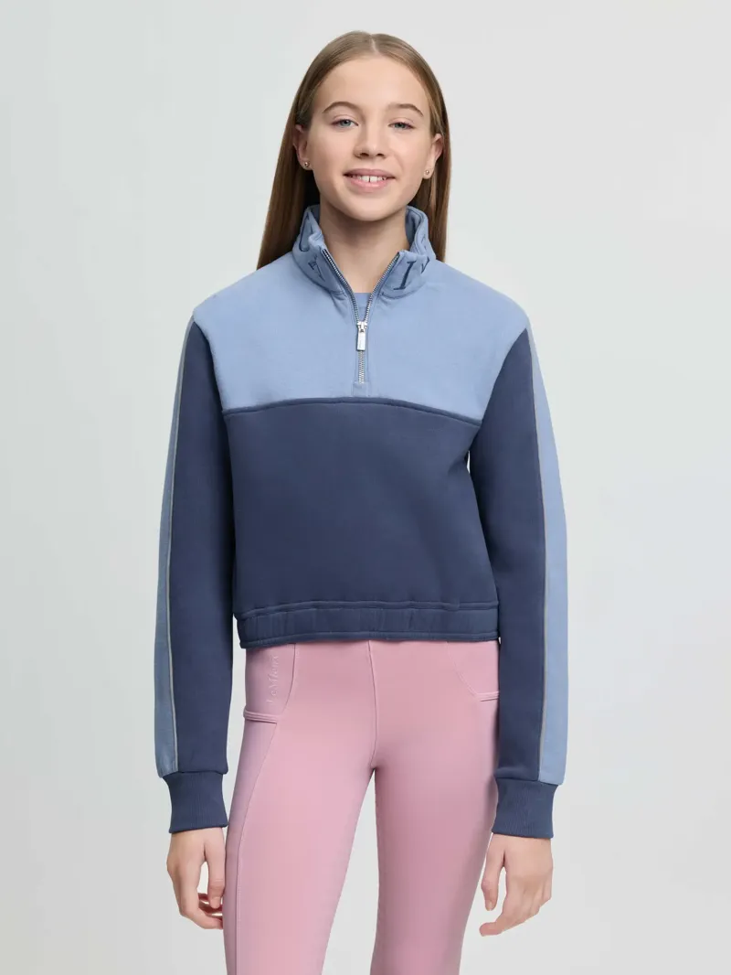 LeMieux Young Rider Cropped Kate Quarter Zip - Shadow