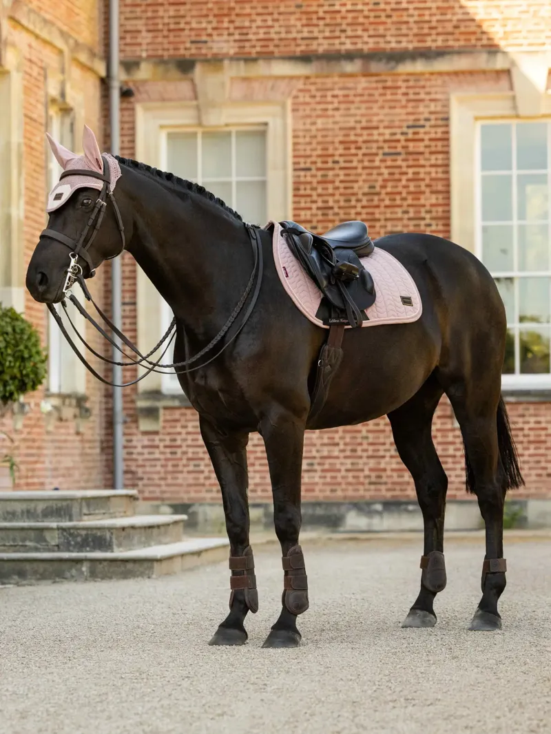 LeMieux Heritage Herringbone Jump Square - Wild Rose-1