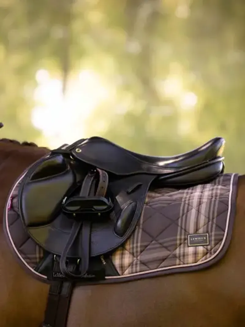 LeMieux Heritage Check Jump Square - Cocoa-3